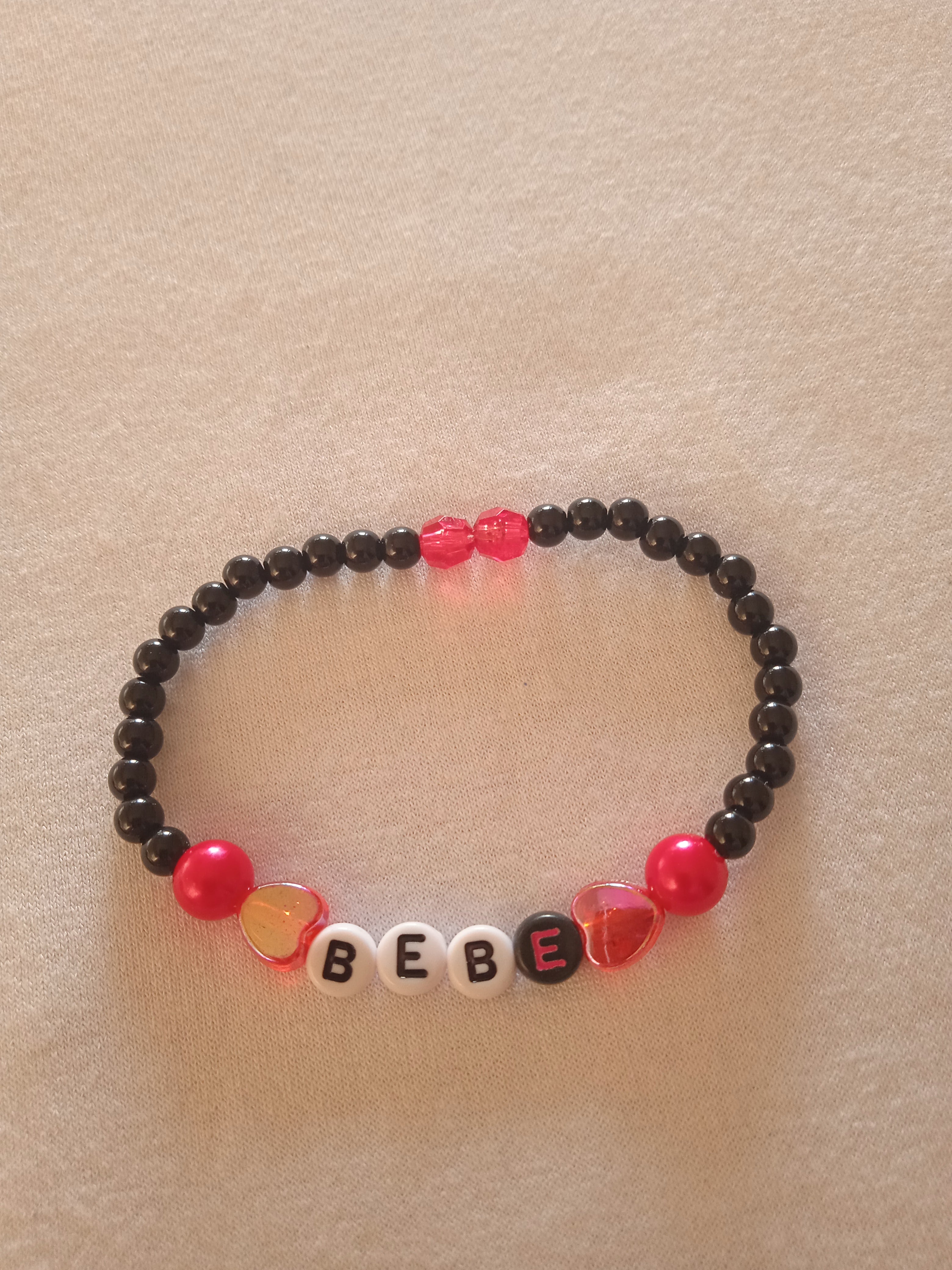 bracelet message "bebe" fait main