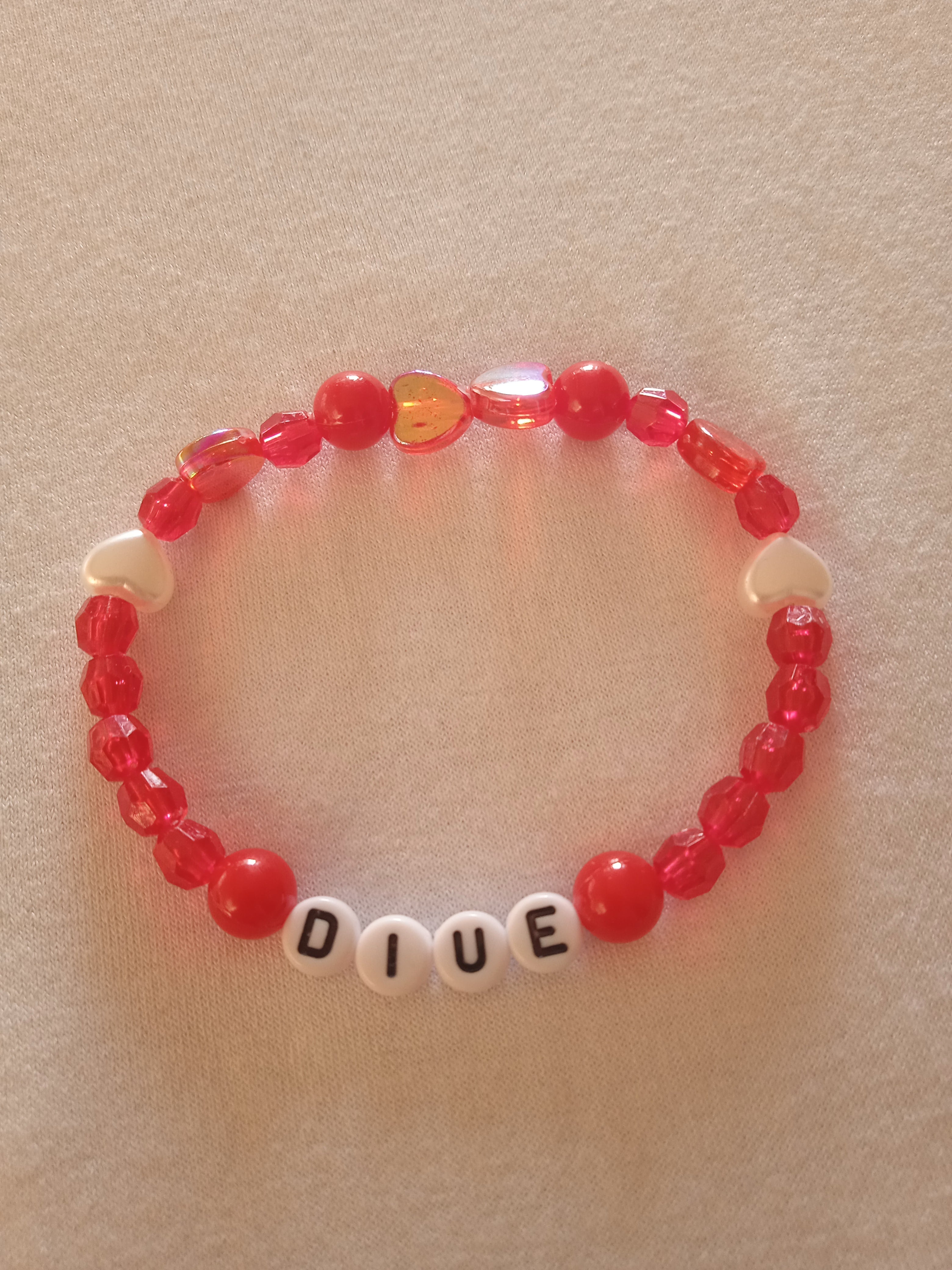 bracelet message "Dieu" fait main