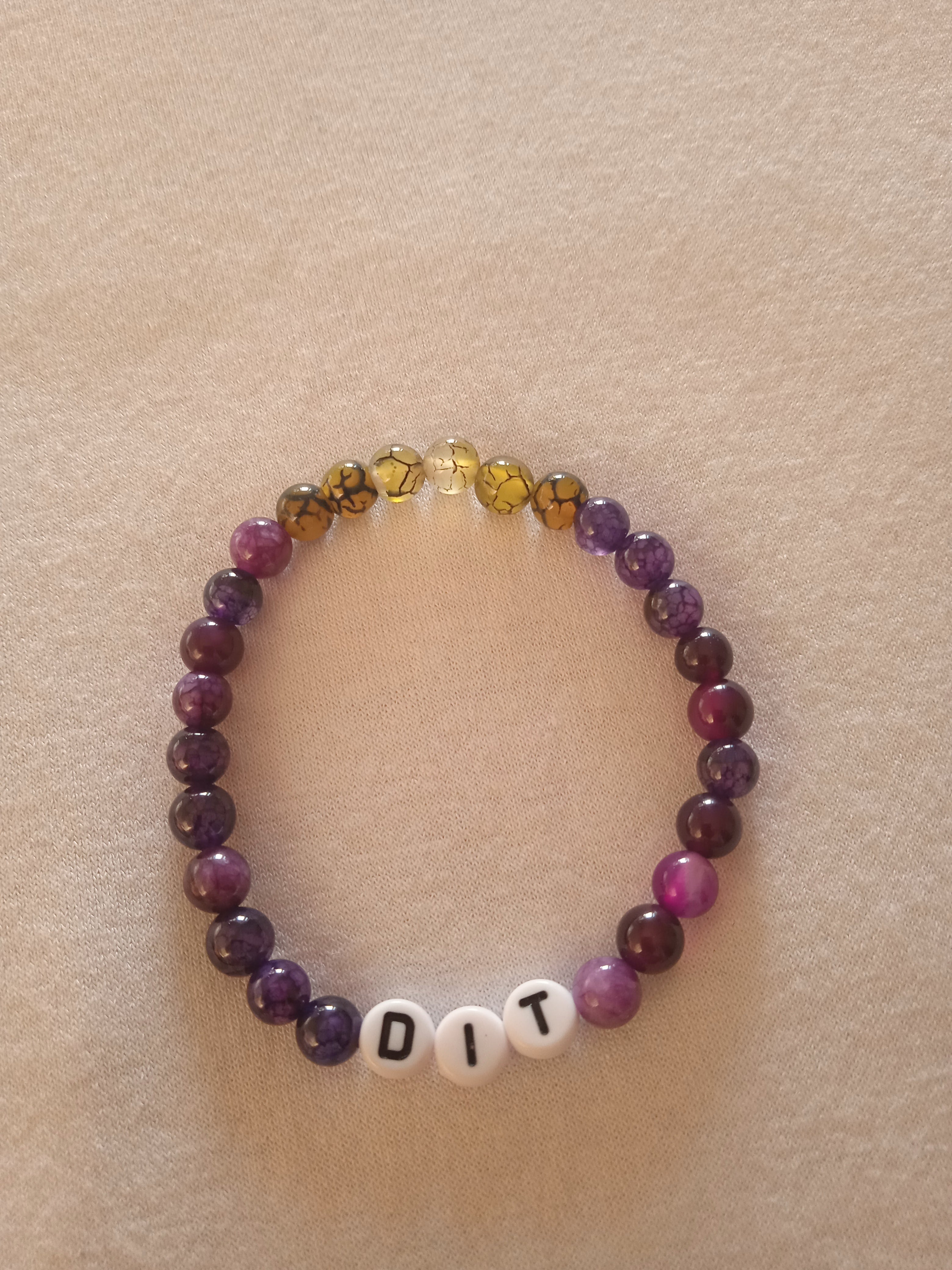 bracelet message "dit" fait main