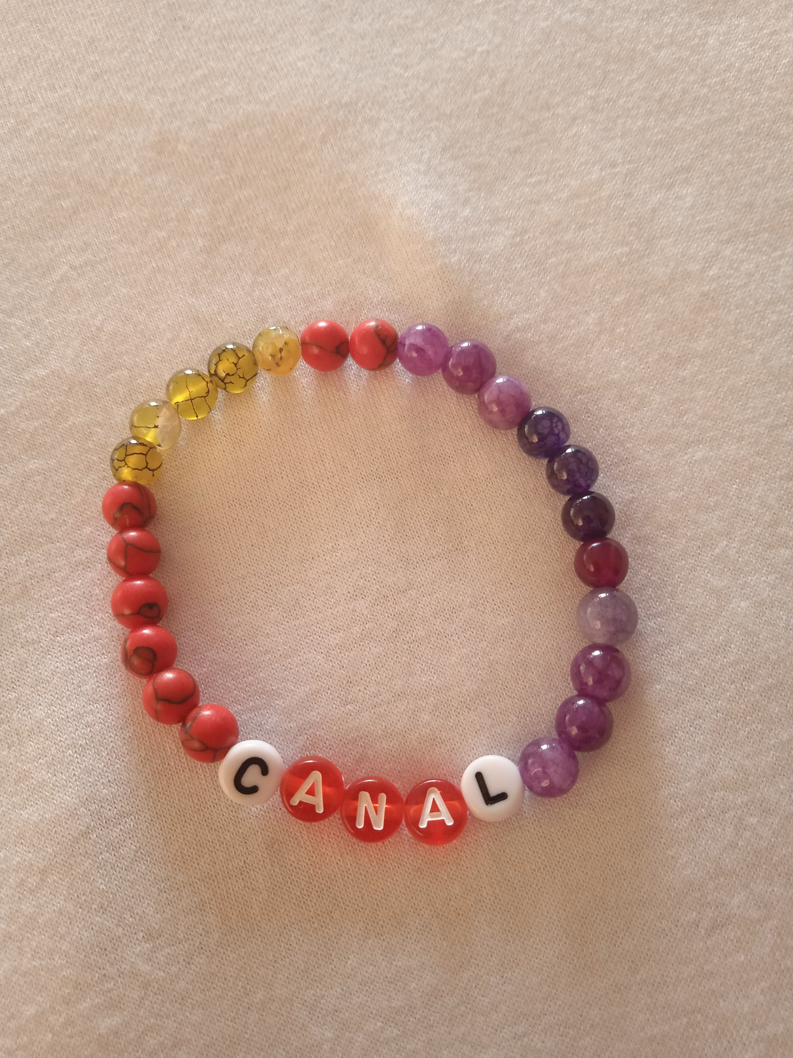 bracelet message "Canal" fait main
