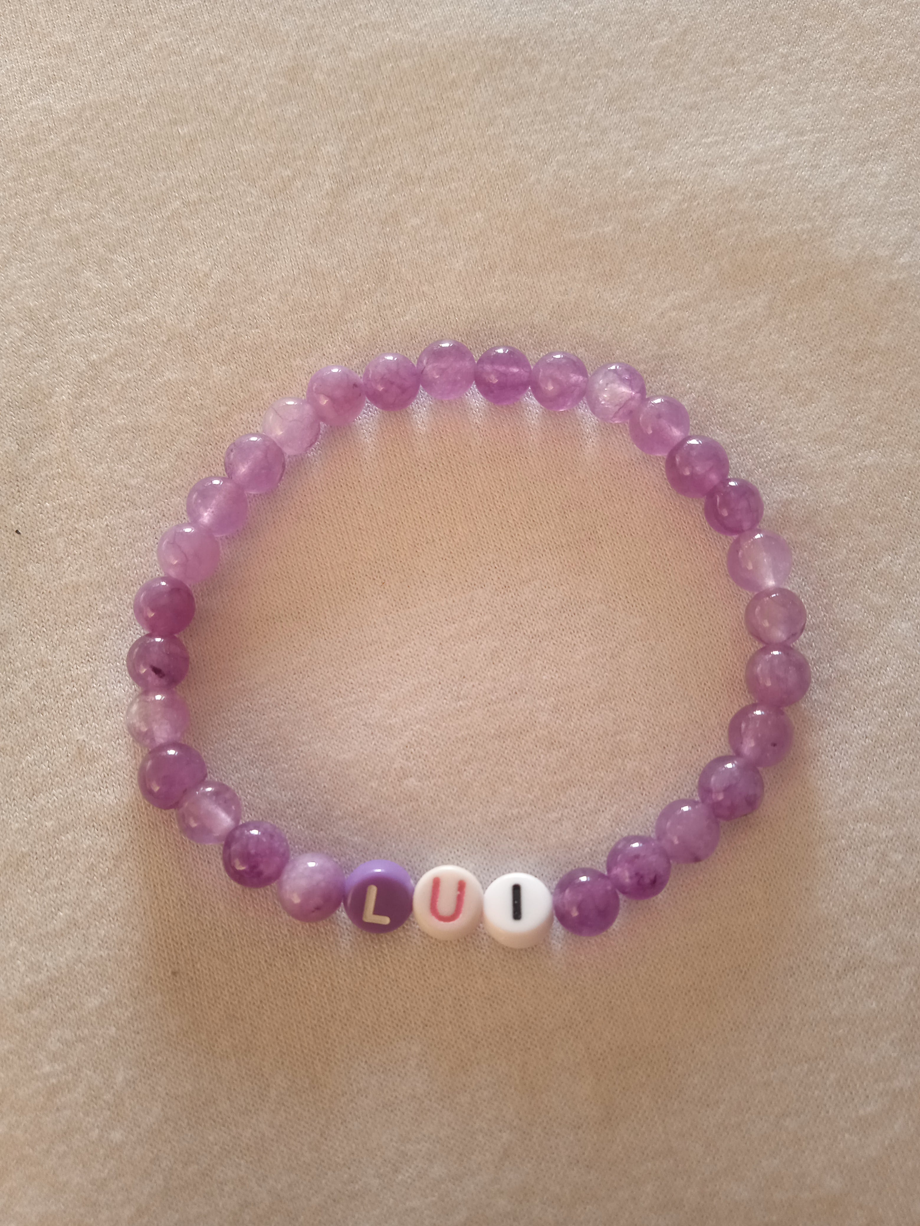 bracelet message "Lui" fait main