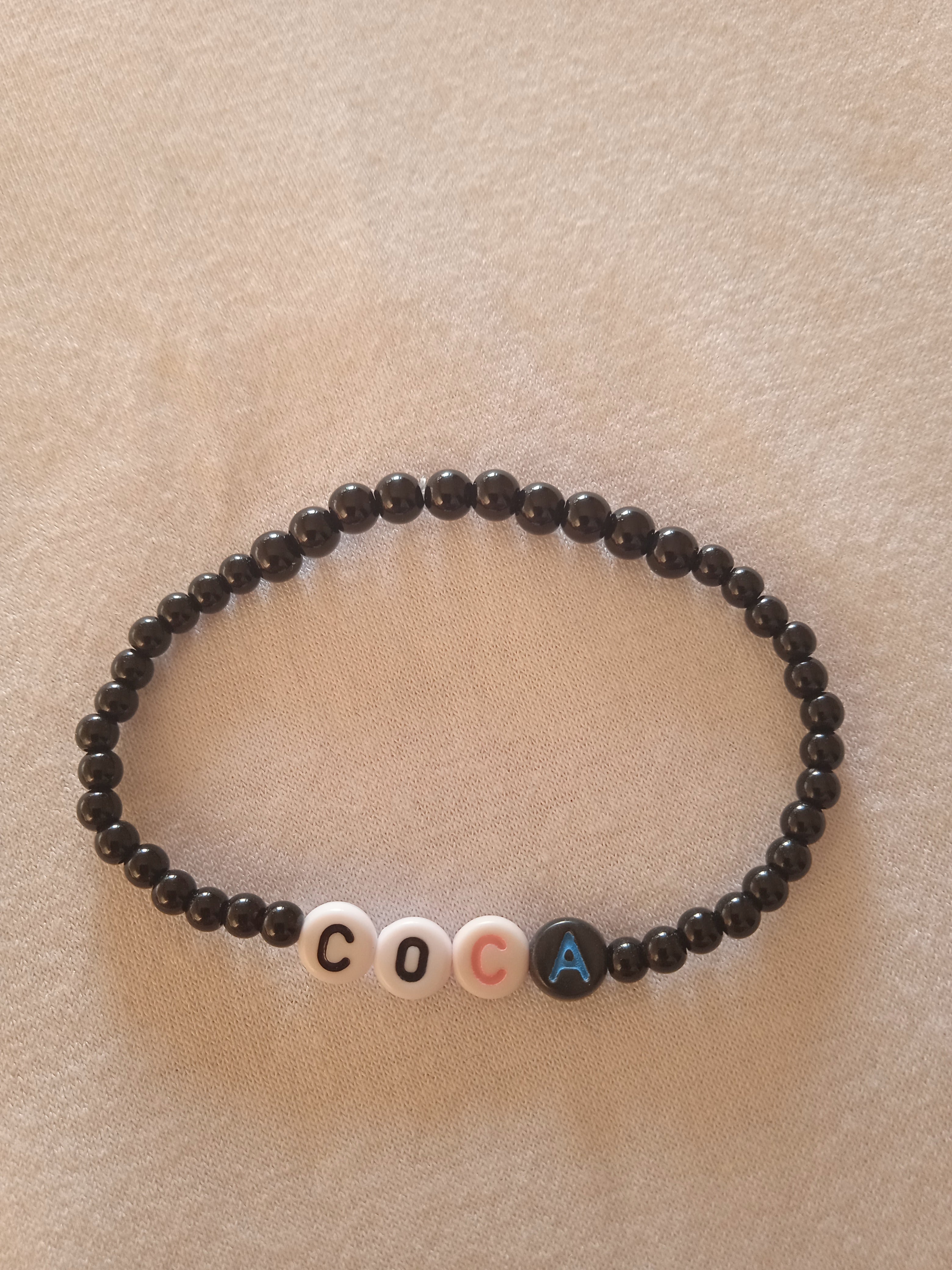 bracelet message "Coca" fait main