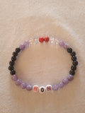 bracelet message "Non" fait main