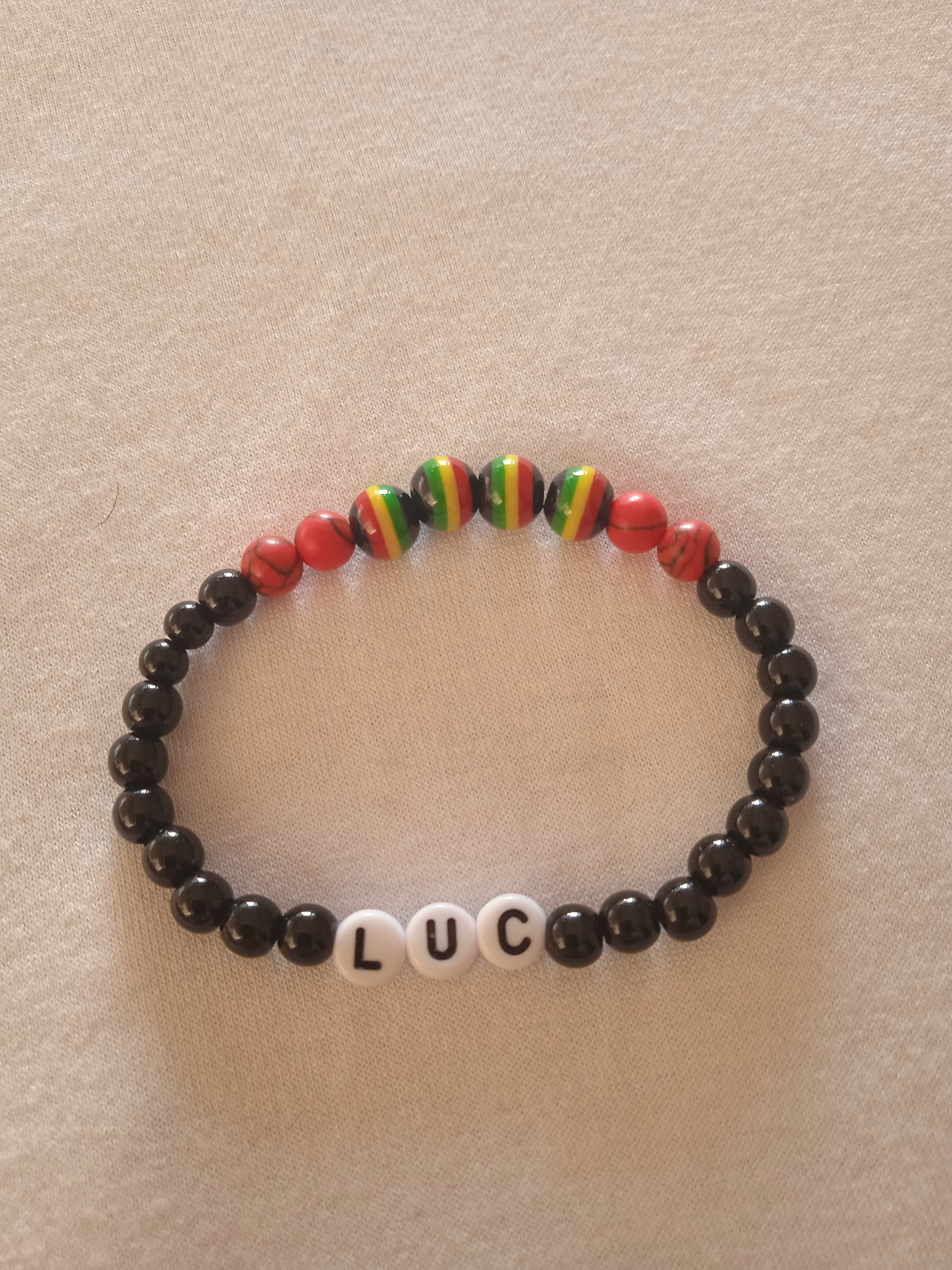 bracelet message "Luc" fait main
