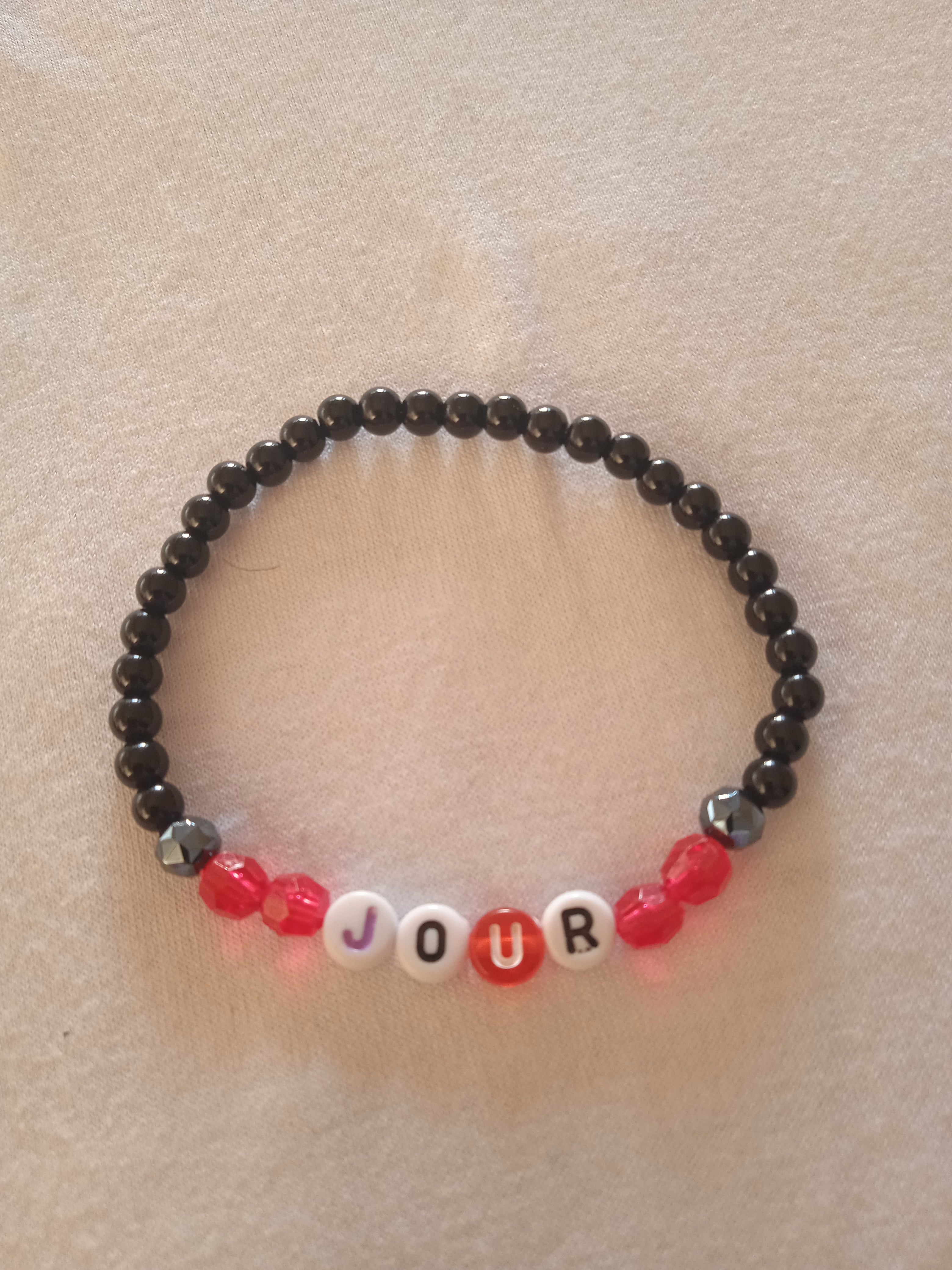 bracelet message "Jour" fait main