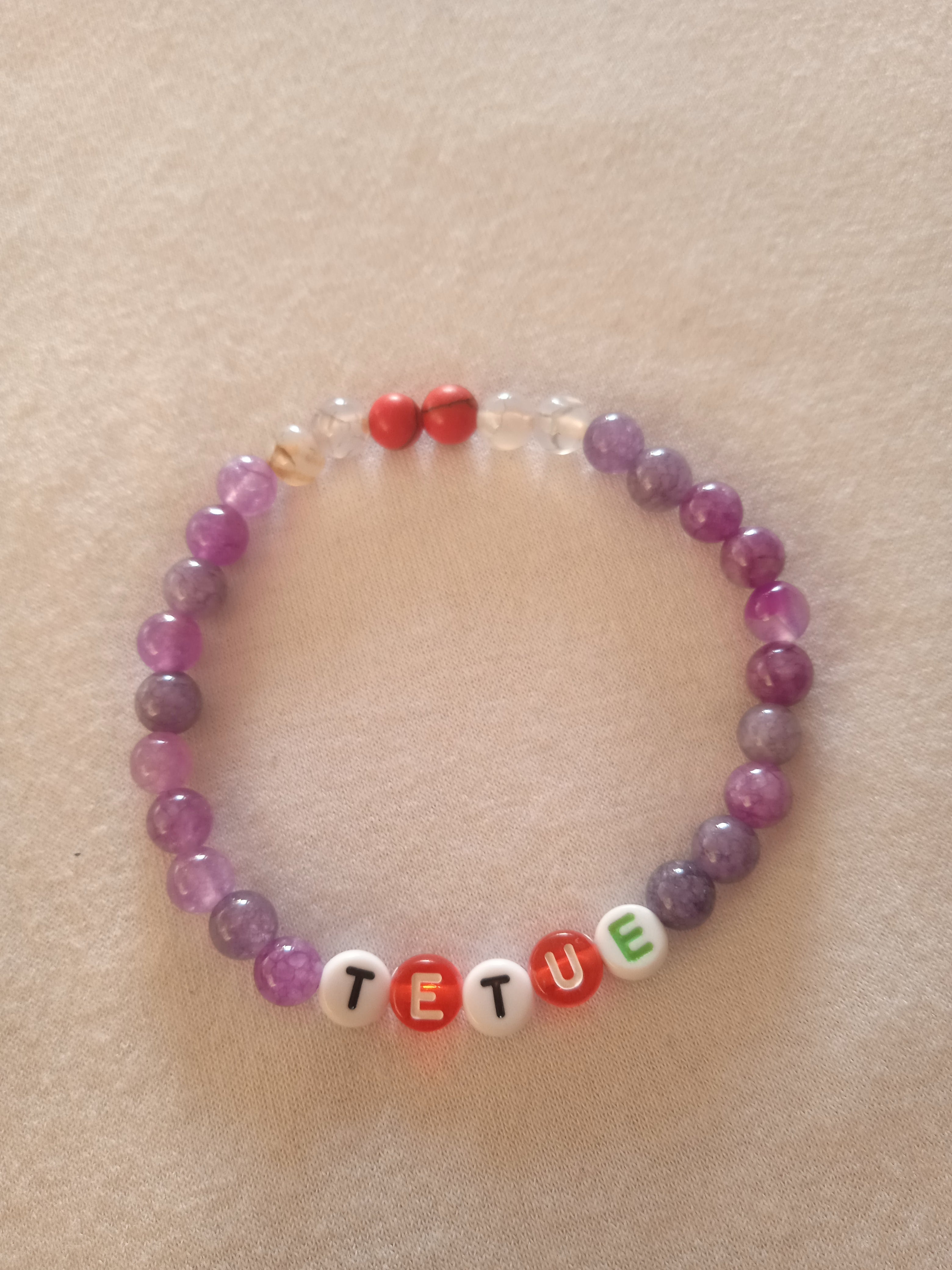 bracelet message "Têtue" fait main