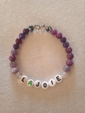 bracelet message "LaJoie" fait main