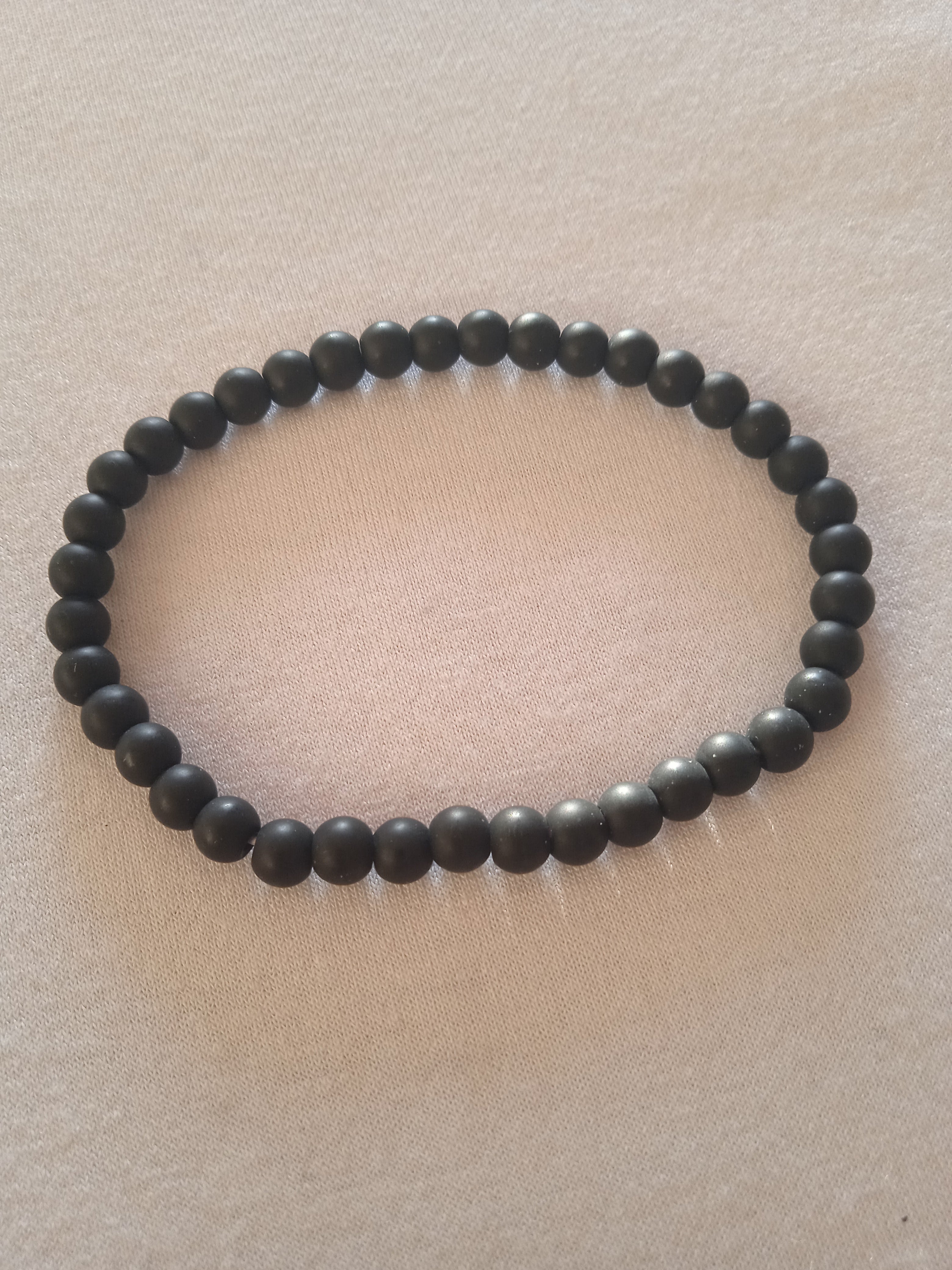 bracelet mixte noir & gris protection