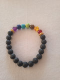 bracelet mixte perles bois noir acier doré