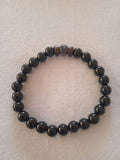 bracelet mixte noir & marron acier