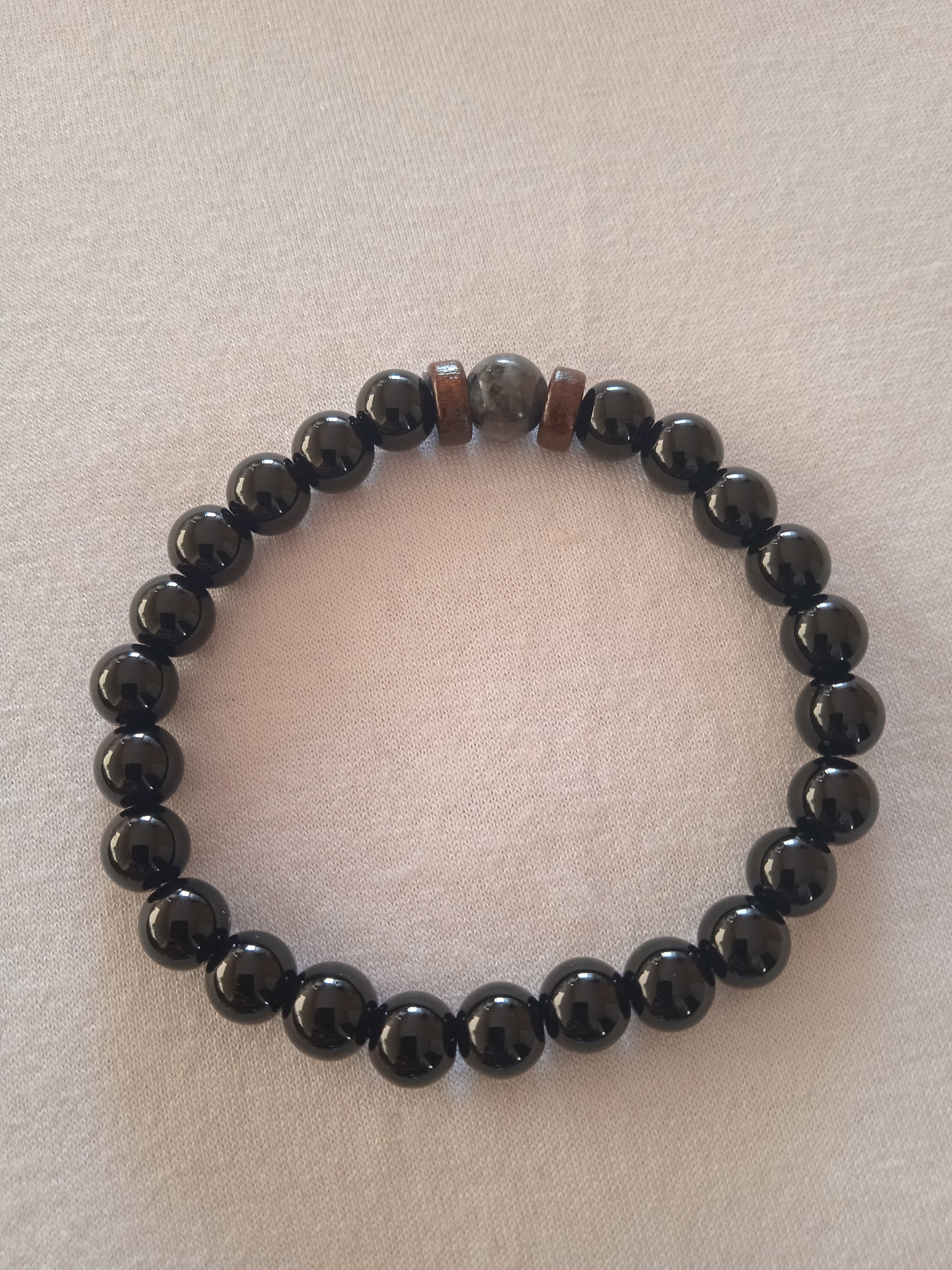 bracelet mixte noir & marron acier