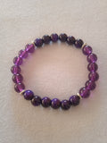 bracelet femme violet acier