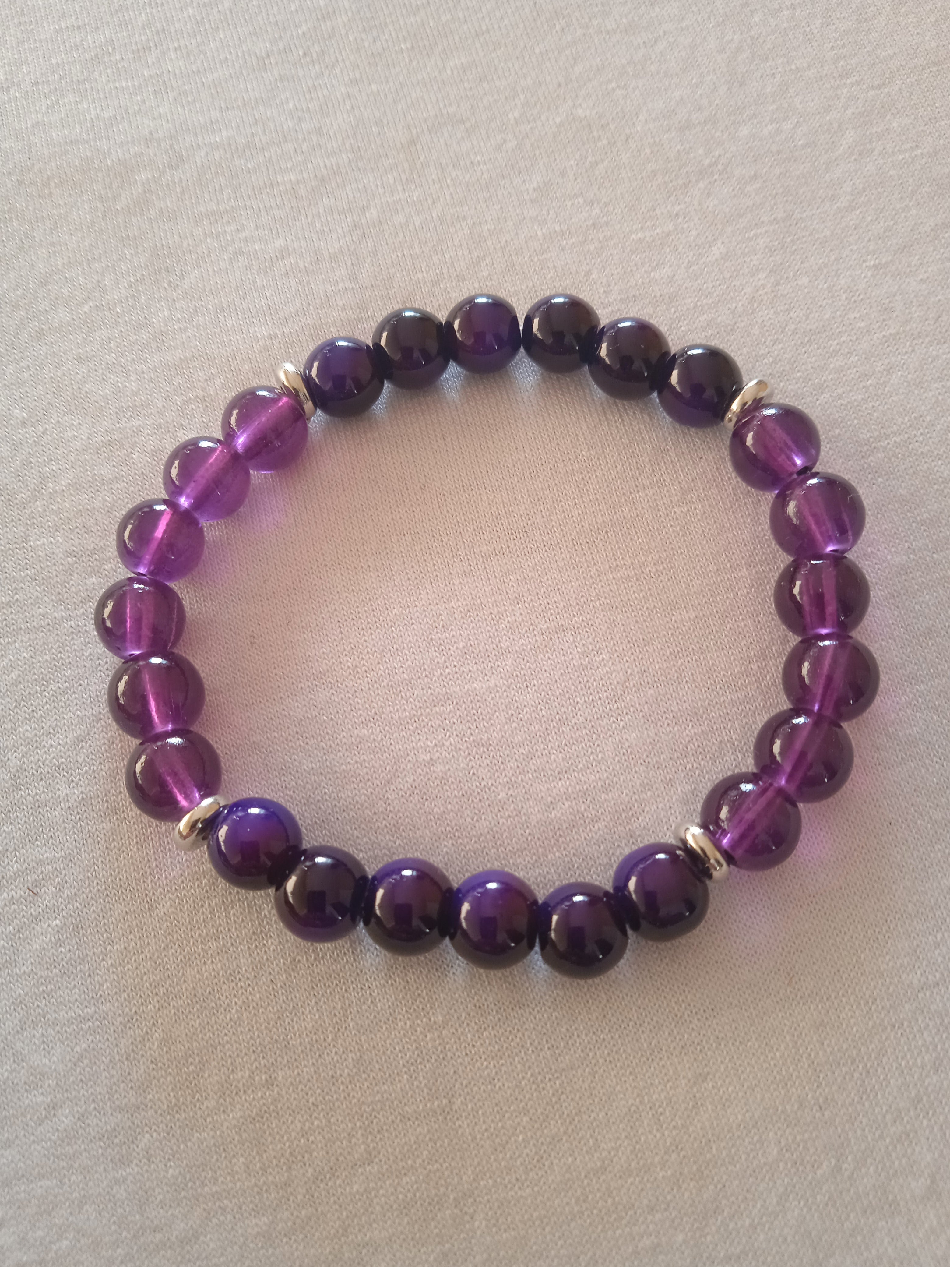 bracelet femme violet acier