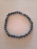 bracelet mixte bambou perles corail bleu gris rayé