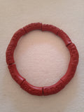 bracelet mixte cinabre rouge laqué jonc bakélite