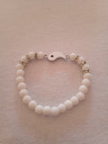 bracelet mixte couple blanc noir doré acier