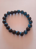 bracelet mixte d'azur protection perles bleu foncé noir