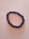 bracelet mixte pierre noir bleu d'azure oeil de protection tigre
