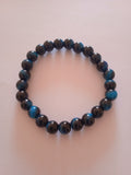 bracelet mixte oeil de tigre bleu noir turquoise
