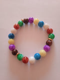 bracelet femme perles multicolore méditerranée doré