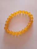 bracelet femme perles jaune port au quotidien