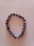 bracelet femme oeil de dragon gris & noir marbré