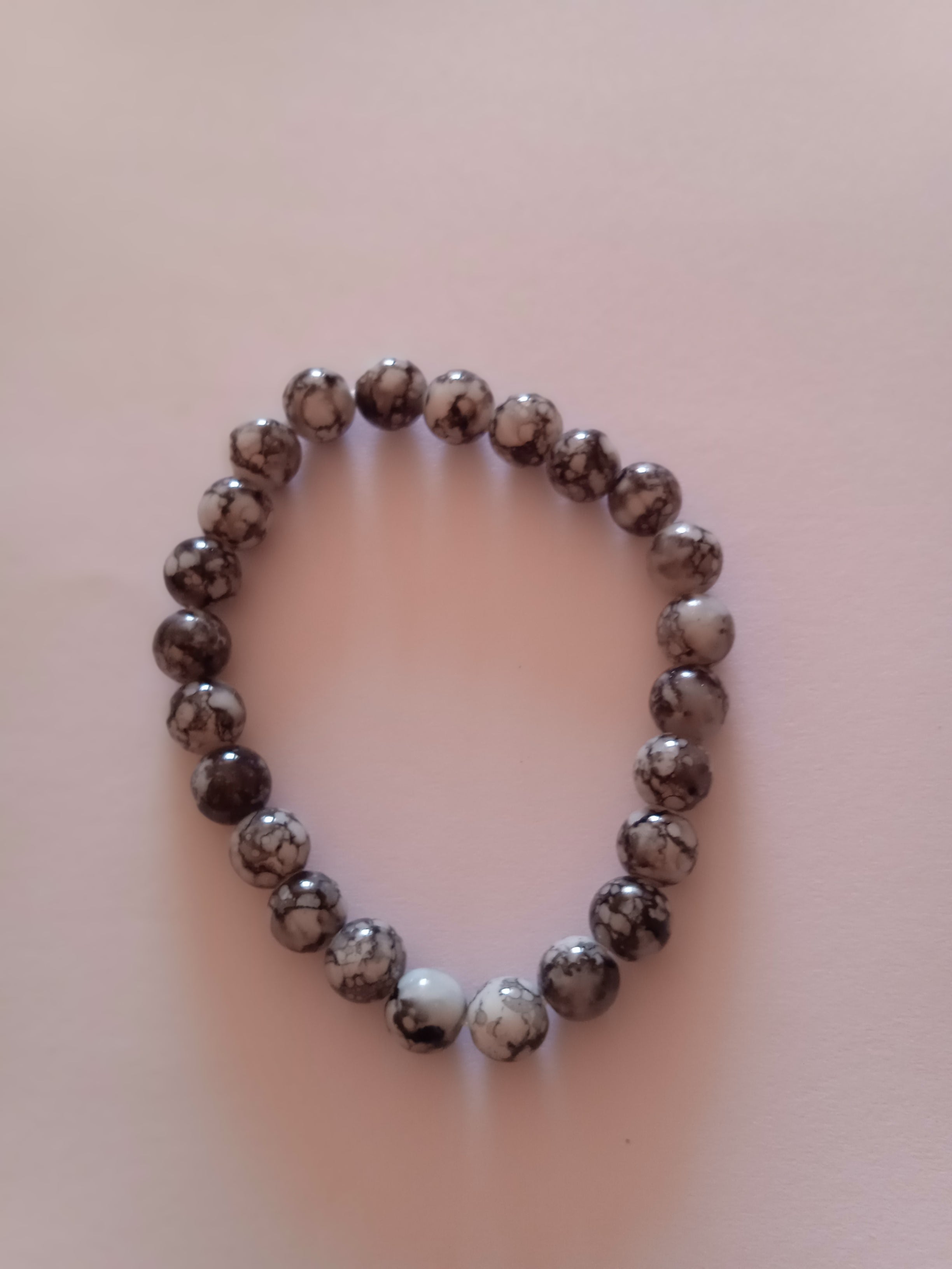 bracelet femme oeil de dragon gris & noir marbré