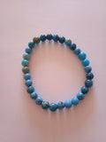 bracelet oeil de tigre bleu turquoise multicolore rayé