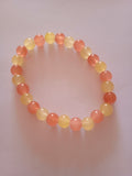 bracelet perles jaune ensoleillée orange