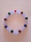 bracelet pierre rouge violet oeil de tigre protection
