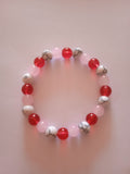 bracelet oeil de tigre rayé blanc multicolore