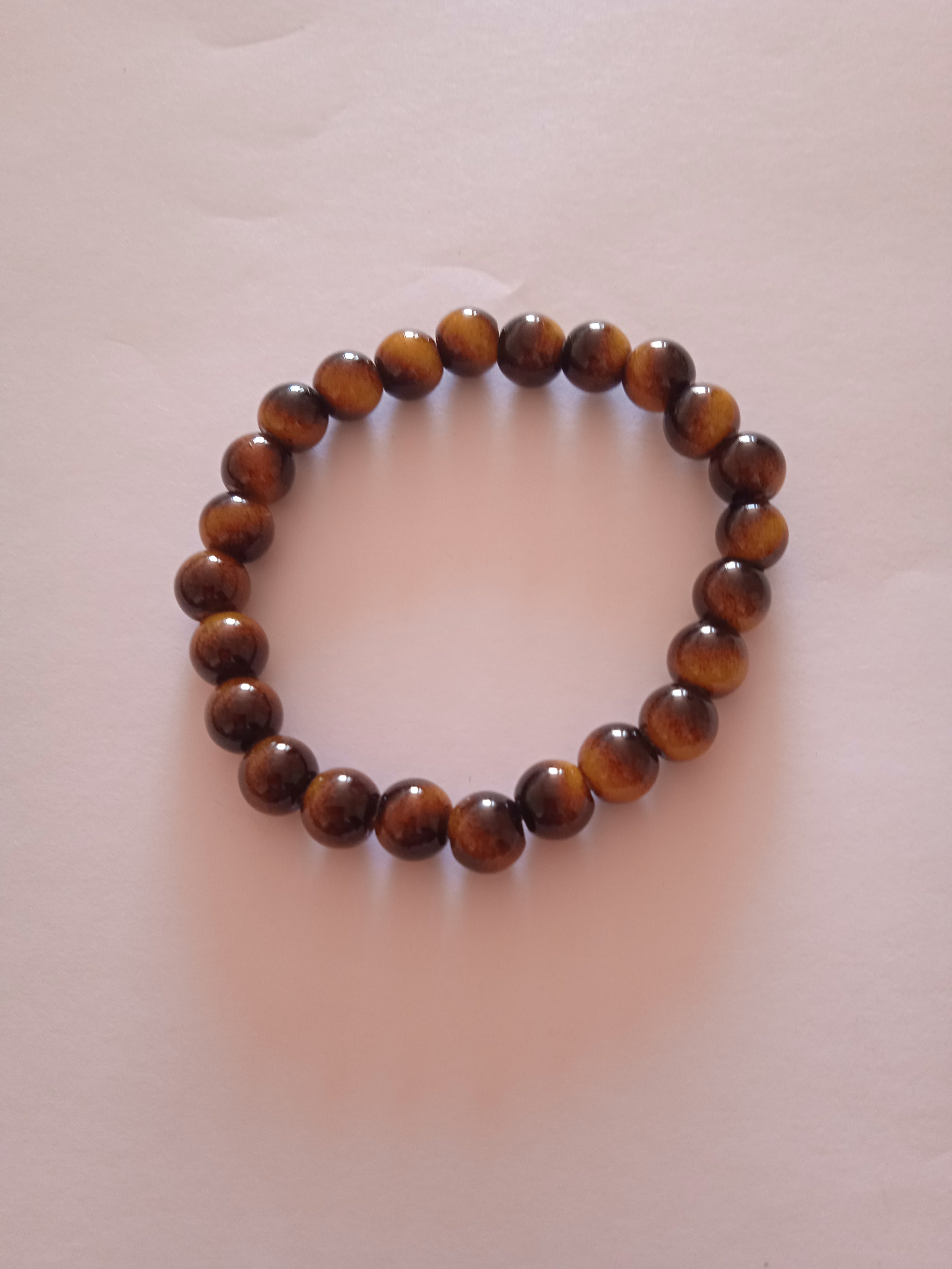 bracelet mixte perles marron & noir oeil de tigre protection