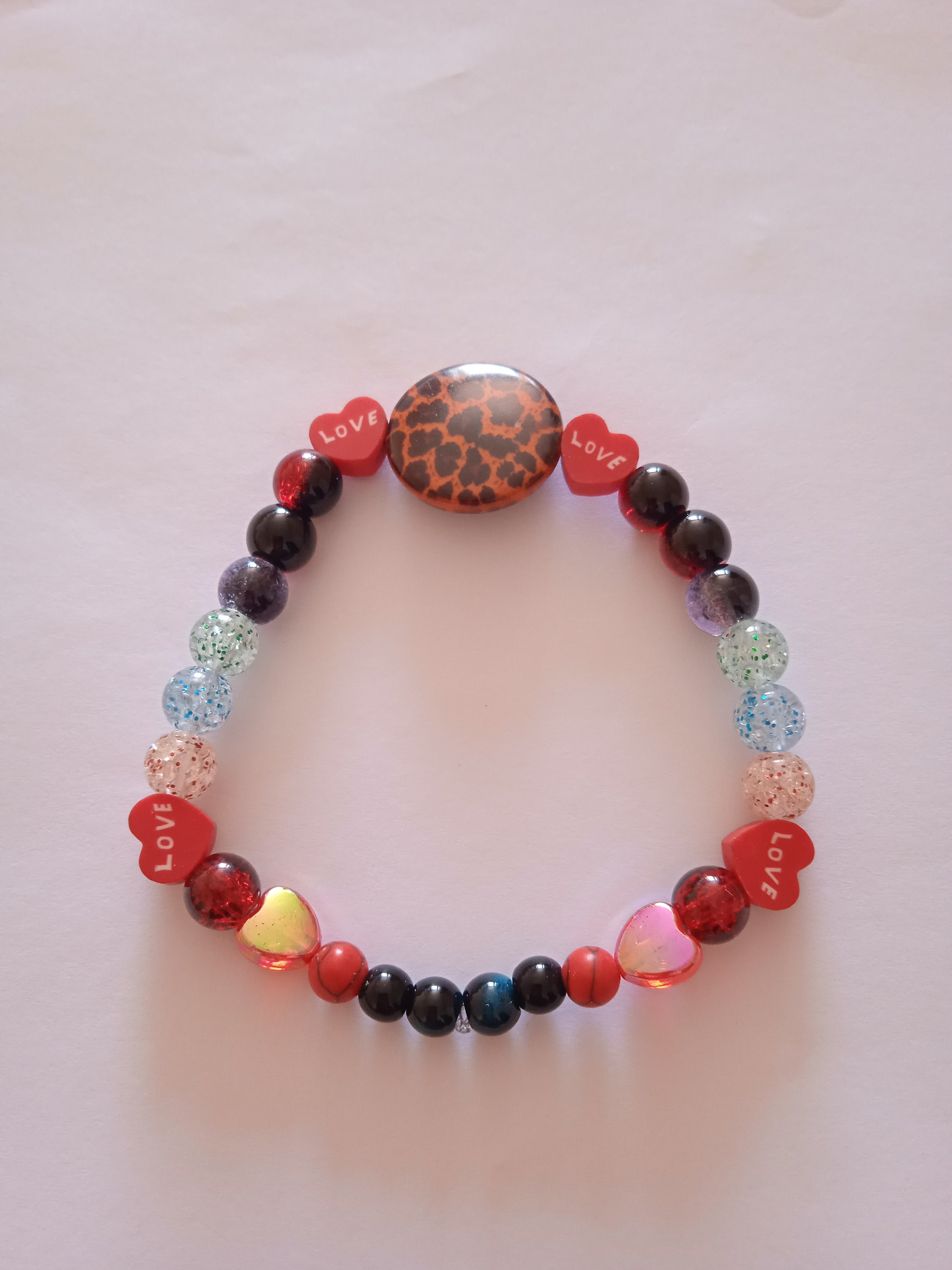 bracelet fait main oeil bleu & noir turquoise protection