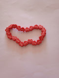 bracelet coeur love rouge fait main