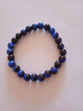 bracelet perles bleu foncé noir turquoise protection