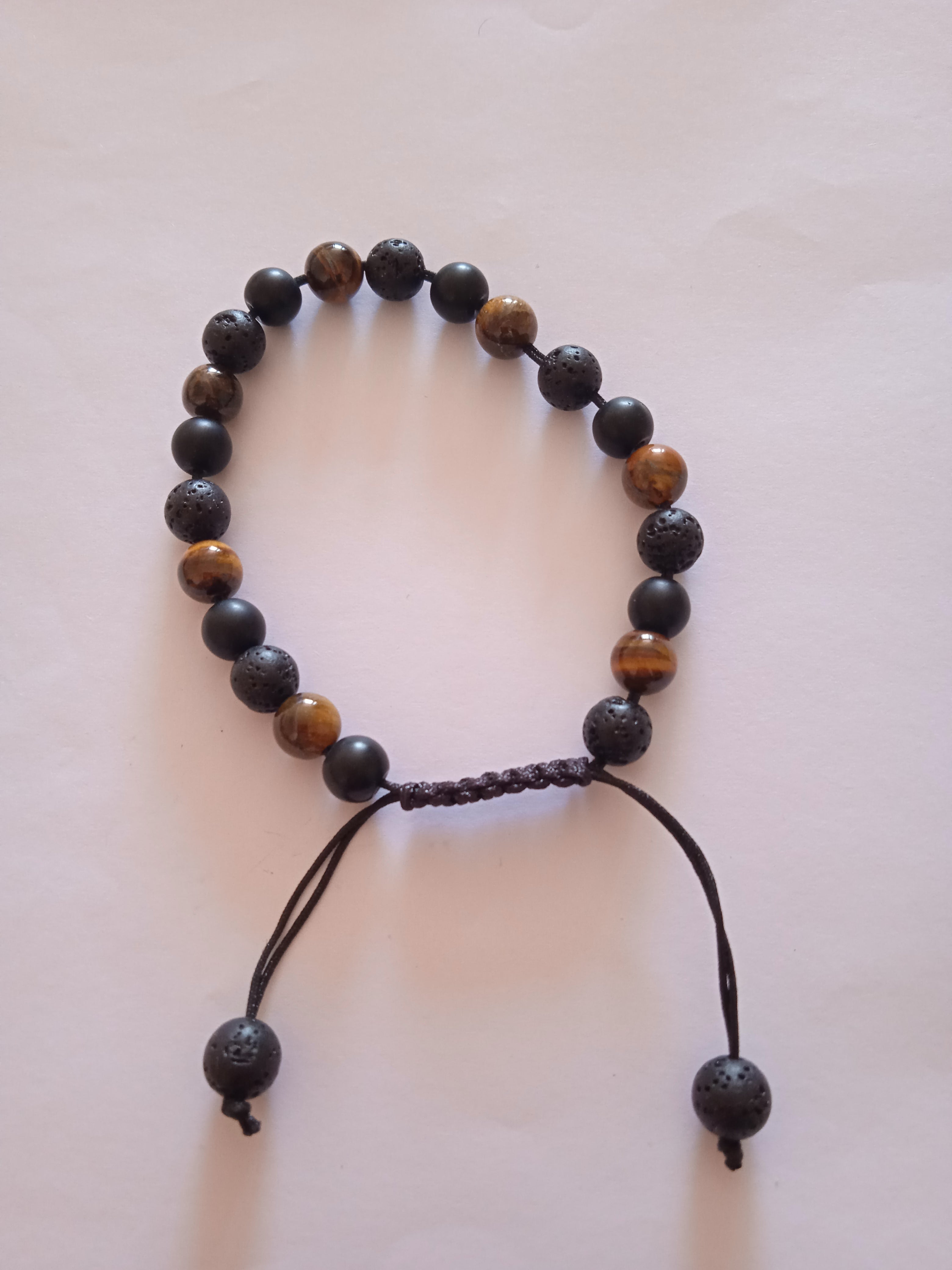 bracelet oeil de tigre protection noir ajustable