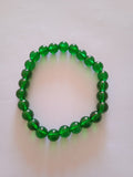 bracelet perle vert protection contre le stresse fait main
