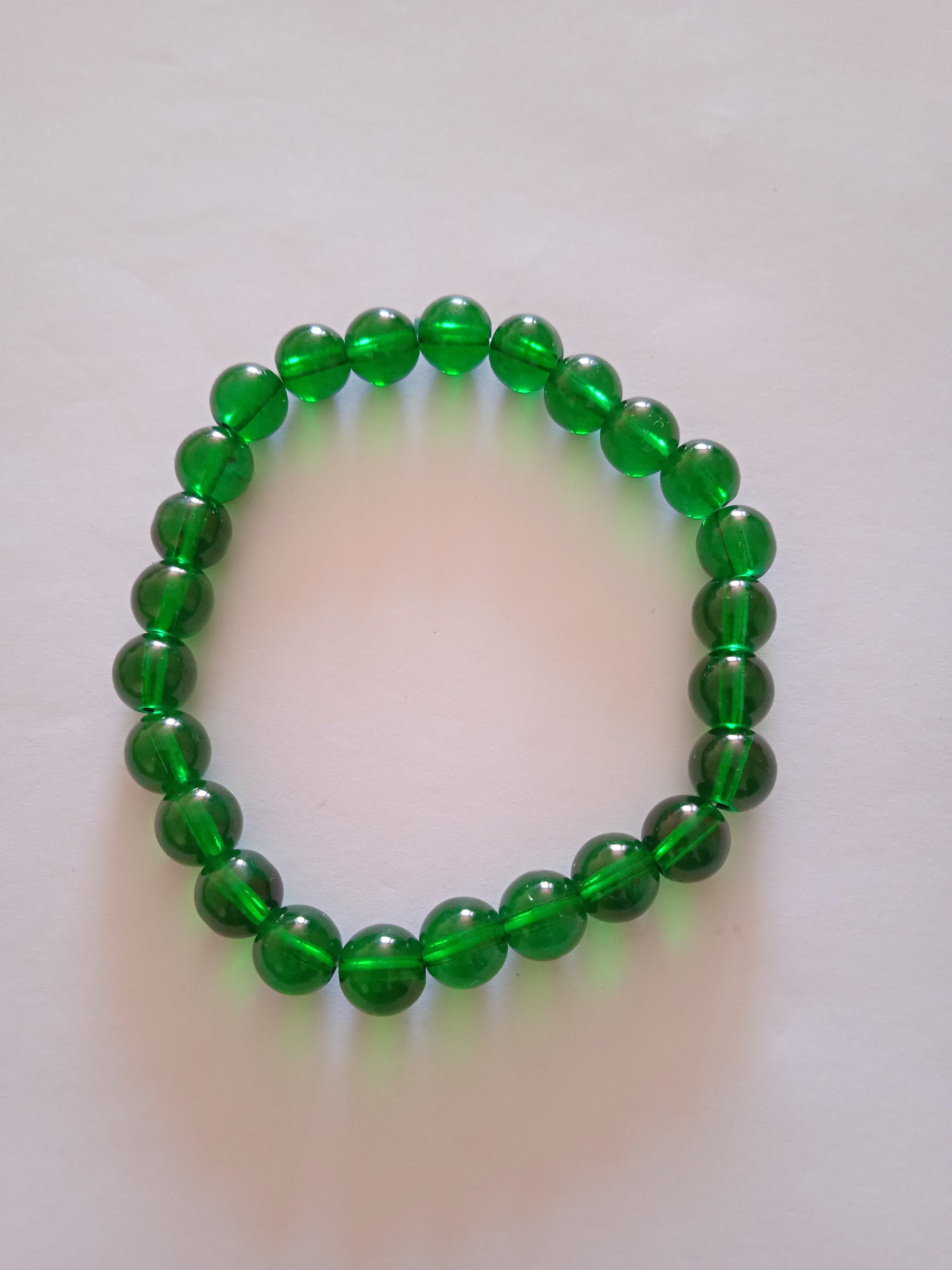 bracelet perle vert protection contre le stresse fait main