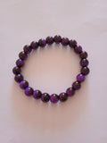 bracelet améthyste perles violet protection