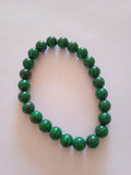 bracelet tendance perles vert turquoise rayé protection