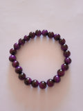bracelet perles violet & noir protection