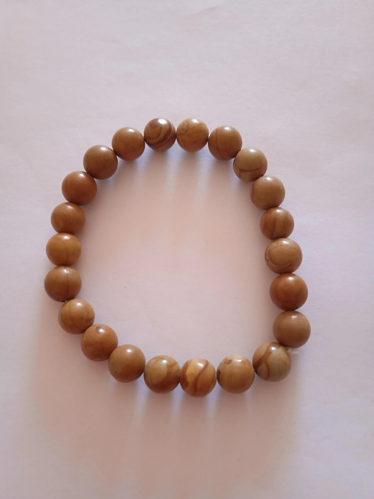 Bracelet Perles Marron Beige Bois Rayé – Terre Sauvage & Chaleur Naturelle du Bois Vivânt
