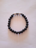 Bracelet Œil de Dragon Blanc & Noir Hématite – Dragon Bicolore & Bouclier Minéral Duel