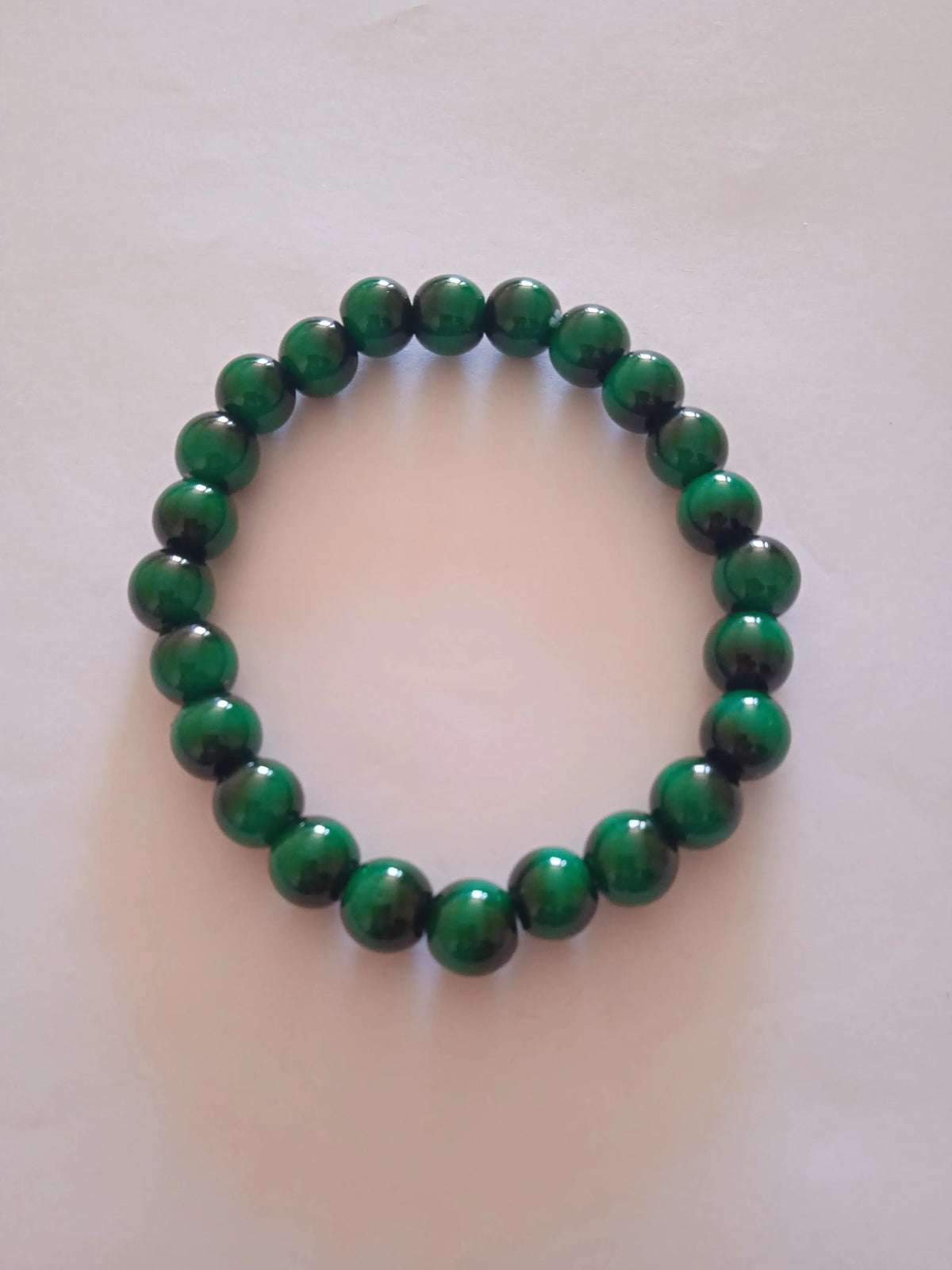 Bracelet Perles Vert Rayé Turquoise Noir – Forêt Zebre & Énergie Sauvage Nature-Marine