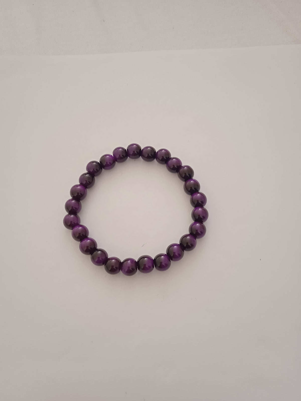 Bracelet Perles Violet – Profondeur Améthyste & Énergie Royale de la Femme Apaisée