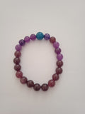 bracelet mixte grande taille pierre bleu marine & turquoise