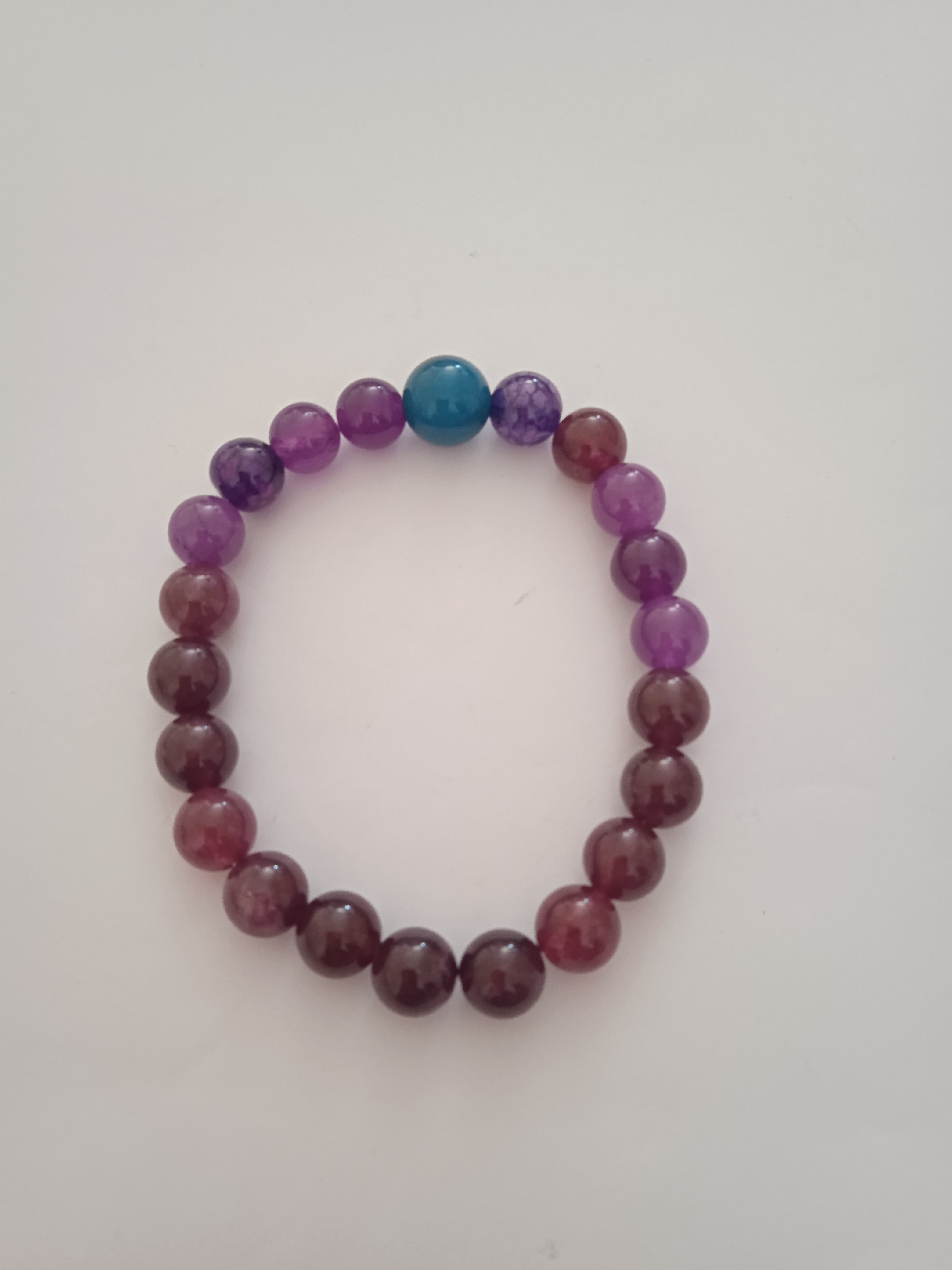 bracelet mixte grande taille pierre bleu marine & turquoise