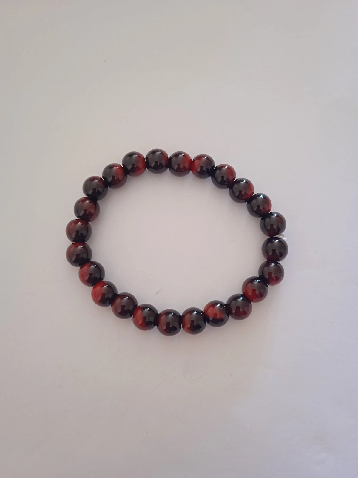 Bracelet Perles Grenat Œil de Tigre – Feu Grenat & Vision Féline de la Pierre Sang-Royal