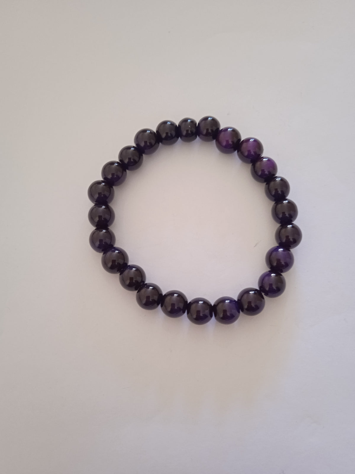 Bracelet Perles Violet Améthyste – Cristal Spirituel & Connexion Élevée de la Pierre Sacrée