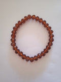 bracelet perles rouge brillant